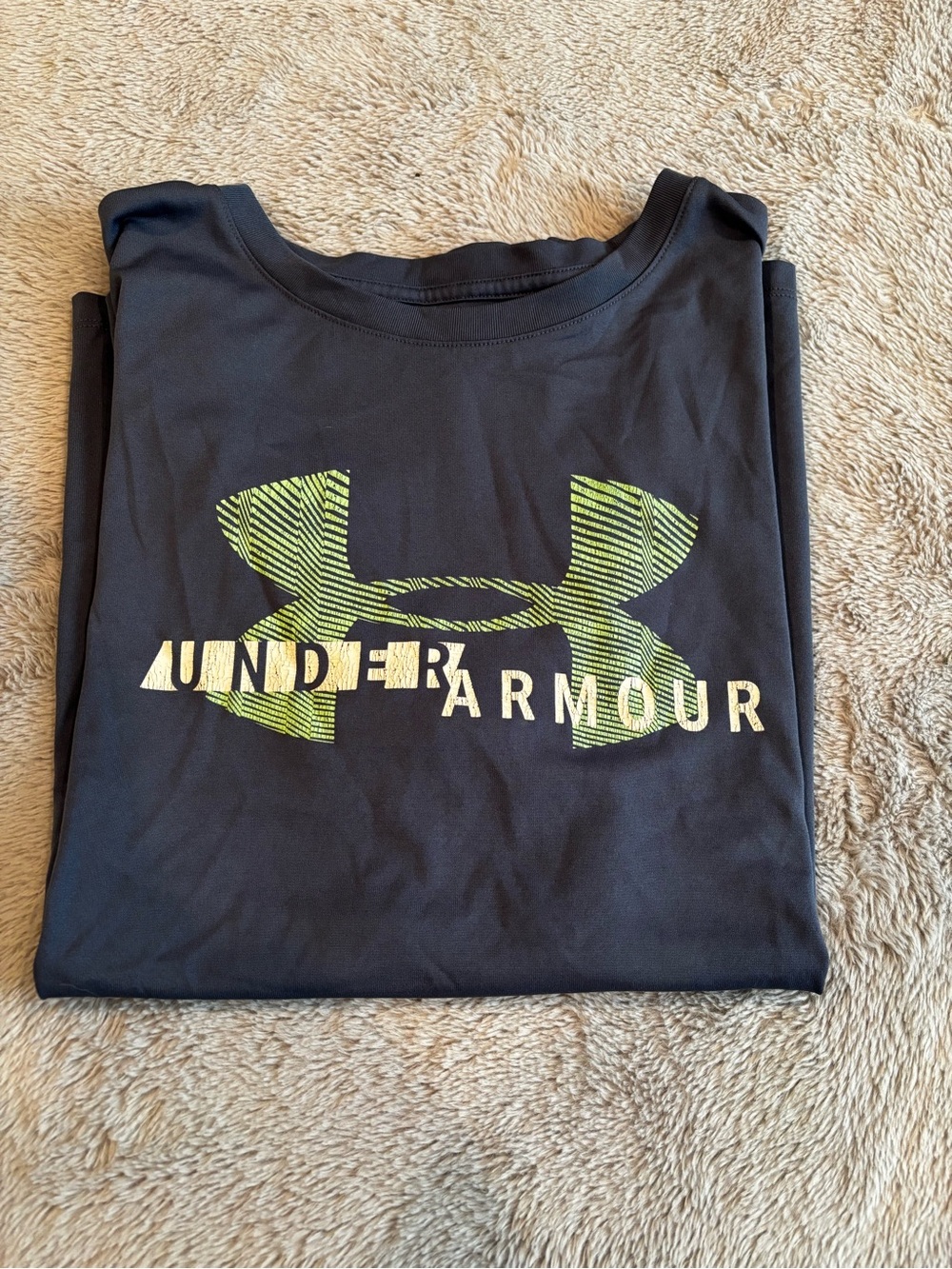 Under Armour Black Tee with Lime Logo